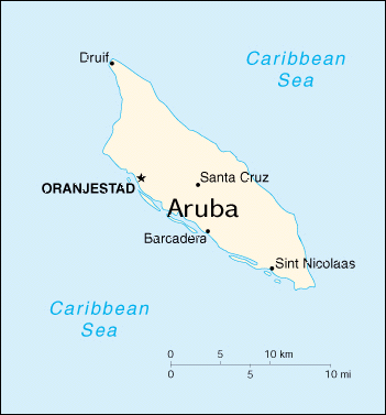 Map of Aruba